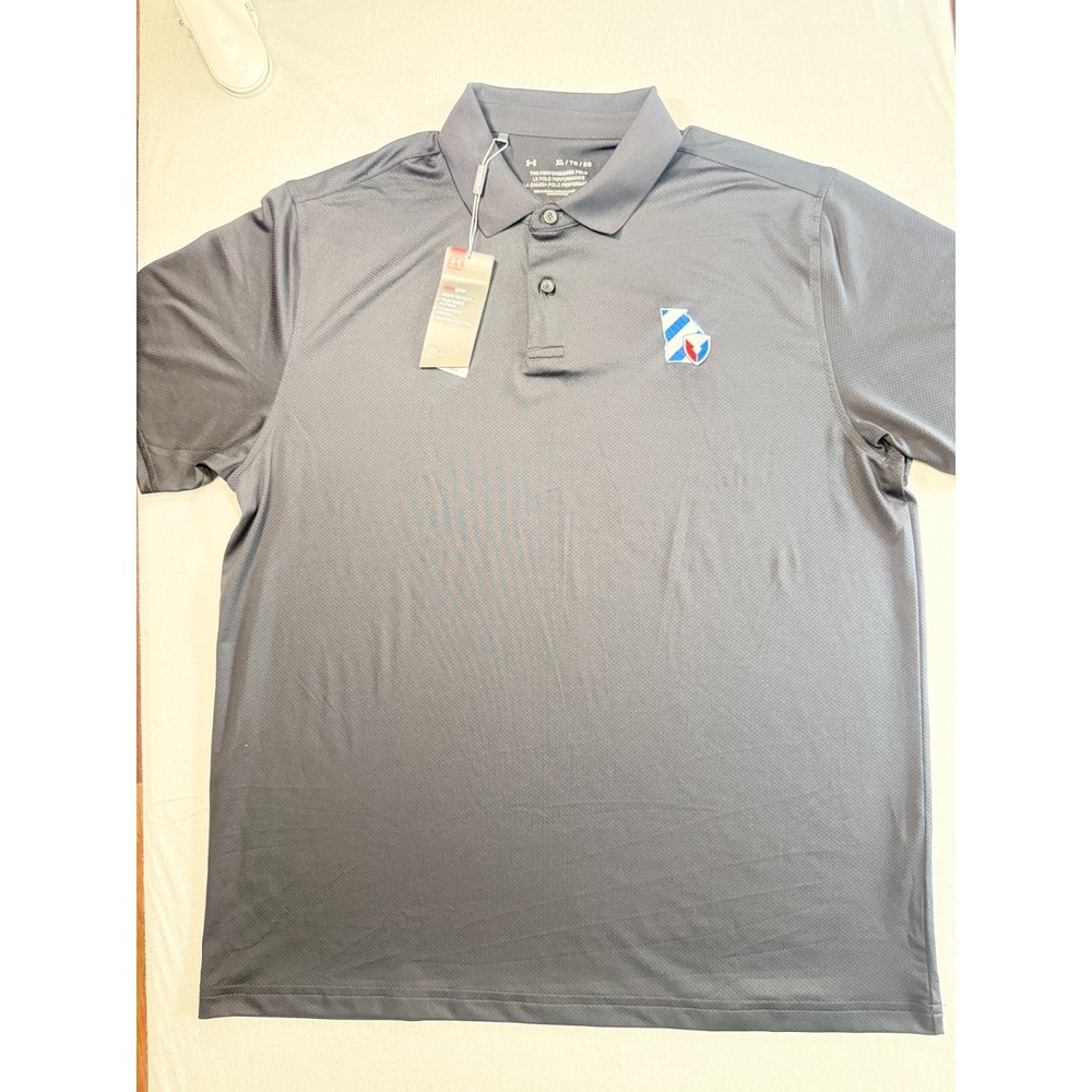 Under Armour Army Materiel Command 50th Anniversary Polo Mens XL Black NWT